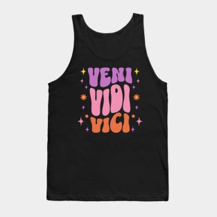 Veni Vidi Vici I Came I Saw I Conquered Julius Caesar Quote Tank Top